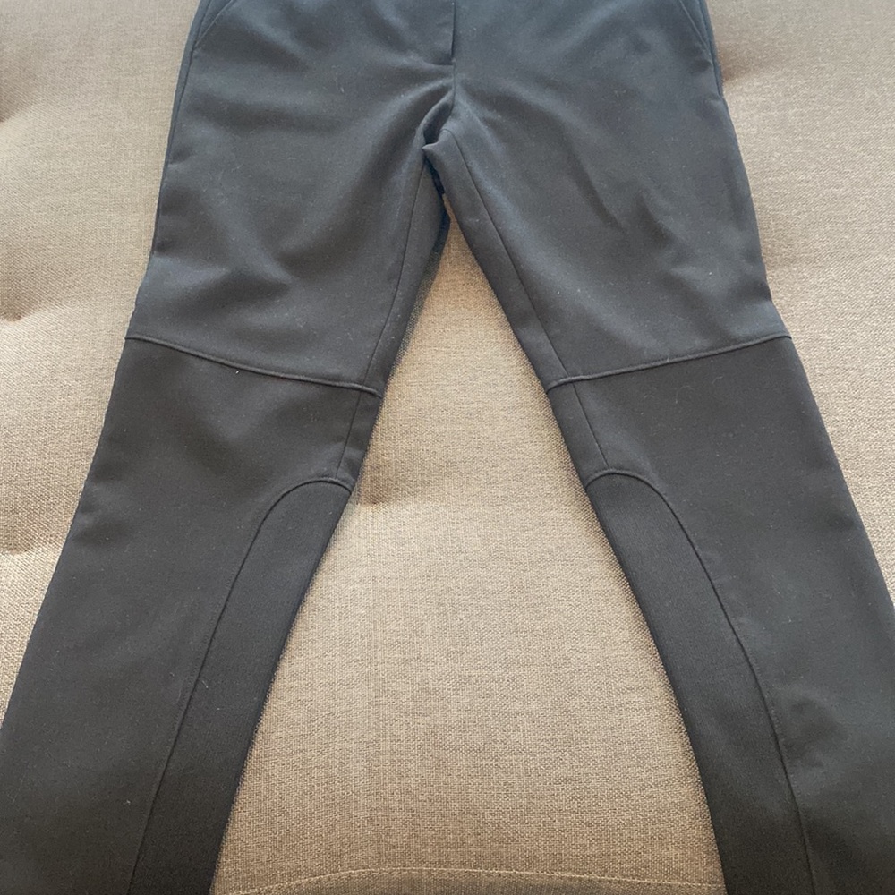 Tibi Black Riding Style Pants Ribbed Stretchy Panel Size 4 - Picture 9 of 14